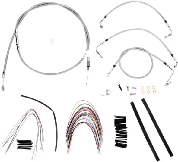 16" Ape Hanger Cable Kit Non-ABS Stainless Steel Burly Brand B30-1092