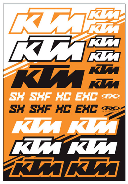Factory Effex KTM SX Sticker Sheet 22-68530