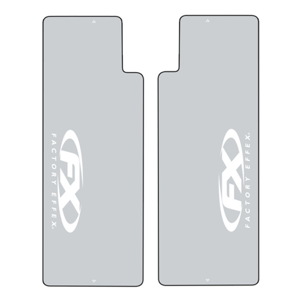 Factory Effex FX Clear Upper Fork Shield Stickers White 06-38010