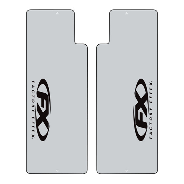 Factory Effex FX Clear Upper Fork Shield Stickers Black 06-38008