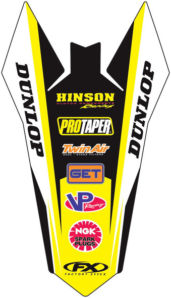 Factory Effex Rear Fender Sticker 19-32422 for Suzuki RMZ250 04-06