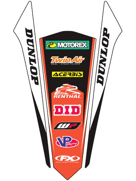 Factory Effex Rear Fender Sticker 17-32502 for KTM SX 98-02 SX125 525 03