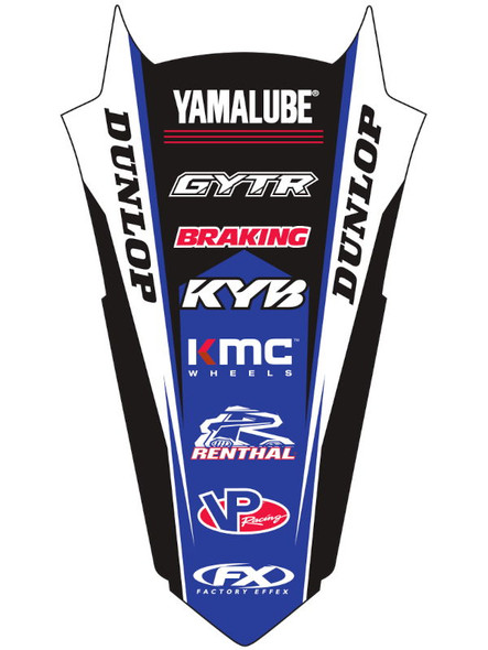 Factory Effex Rear Fender Sticker 17-32224 for Yamaha YZ250F 10-13