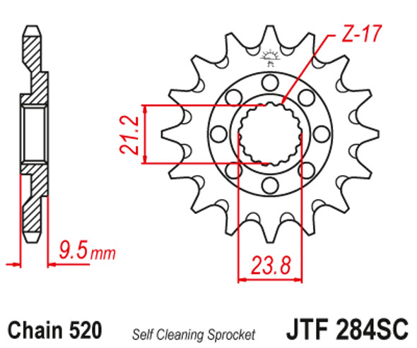 For Honda 04-05 Sportrax TRX450R 06-up TRX450R JT 14T Carbon Steel FrontSprocket