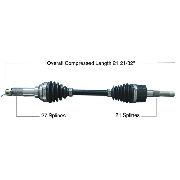 Tytaneum Front Left HD CV Axle 813-0333 for Yamaha Grizzly 660 YFM660F 4x4 2002
