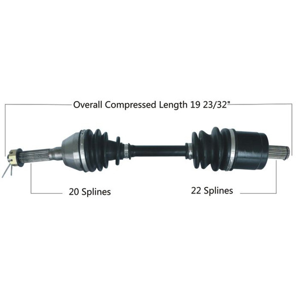 Tytaneum Front Left/Right CV Axle 813-0167 for Polaris ATP/Magnum 330 4x4 2005