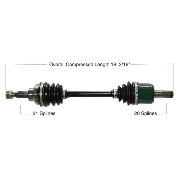 Tytaneum Front Left/Right CV Axle for Honda FourTrax 300 TRX300FW 4x4 1993-2000