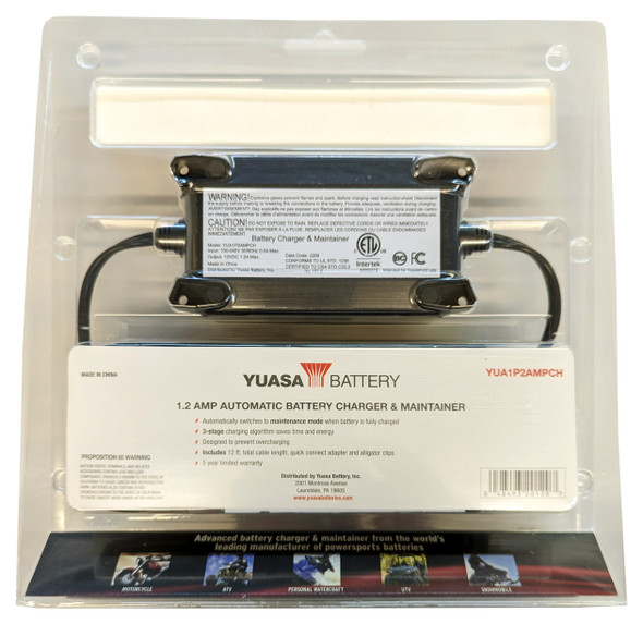 Yuasa Battery Charger Maintainer 1.2 Amp 12V 12 Volt YUA1P2AMPCH