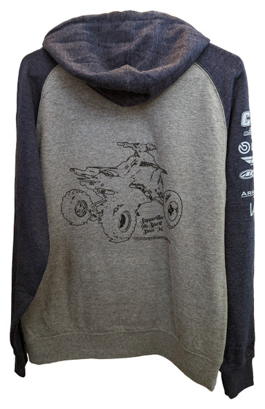 Cycles R Us Logo ATV Blue Gray Hoodie Sweatshirt X Large