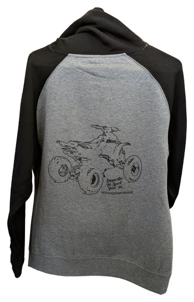 Cycles R Us Logo ATV Black Gray Hoodie Sweatshirt XX Large