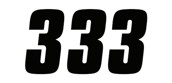 Factory Effex 3pk 6in Factory Number 3 Stickers Black 08-90043