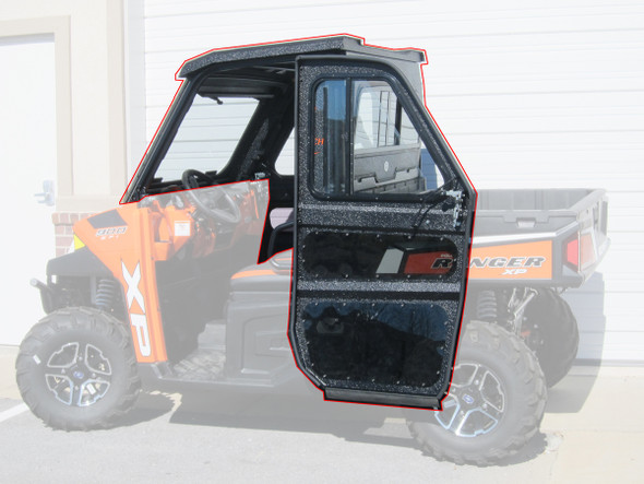 All Steel Complete Cab Enclosure w/Doors for Polaris 15-21 Ranger EV 570 Midsize