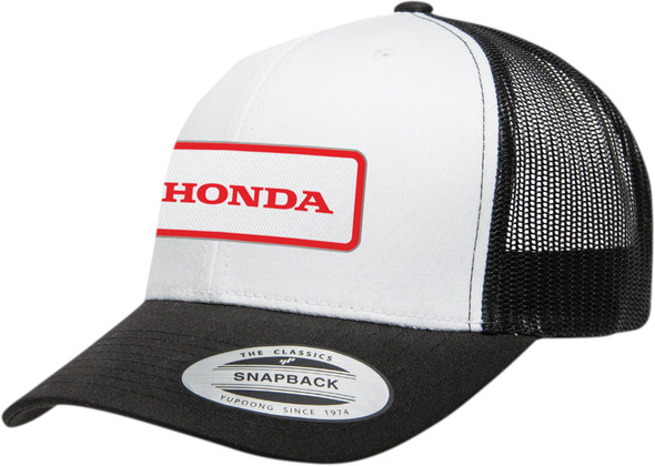 FX Honda Throwback Snapback Mesh Curved-Bill Hat Black/White 25-86304