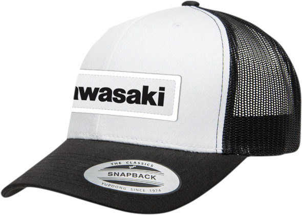 FX Kawasaki Throwback Snapback Mesh Curved-Bill Hat Black/White 25-86104