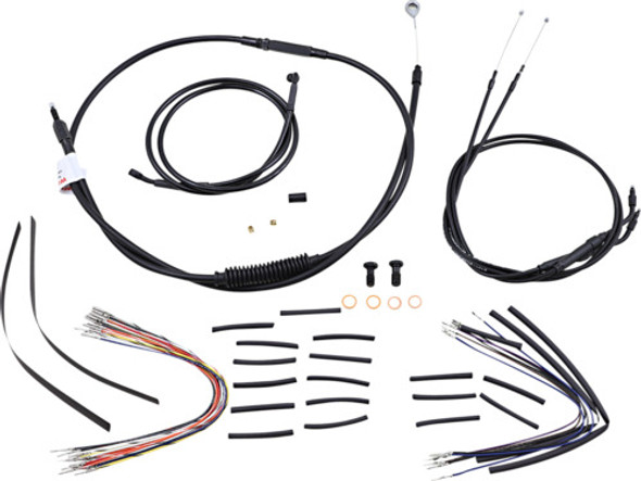 12" Ape Hanger Cable Kit Black Burly Brand B30-1036