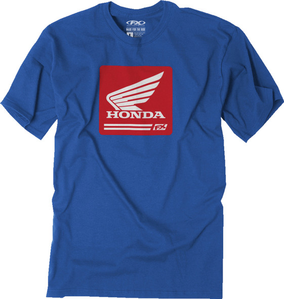 Factory Effex Honda Crate Short Sleeve Shirt Royal Blue