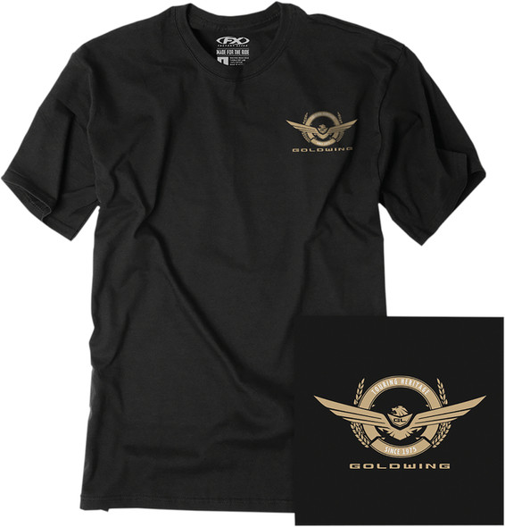 Factory Effex Honda Gold Wing Badge Short Sleeve Shirt Black