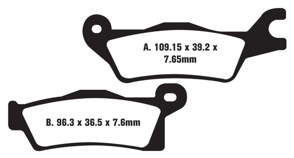 Front Left Brake Pads Sintered for Can Am 18-22 Renegade 570 18-23 Renegade 650