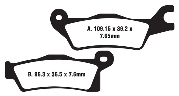 Front or Rear Left Brake Pads Sintered for Can Am 2013-14 Outlander Max 500