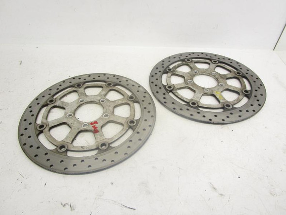 02 Suzuki GSXR 600 Front Left Right Brake Rotors 59210-33E40 1998-2002