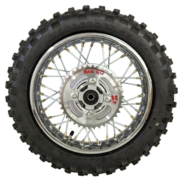 Complete Rear Rim Wheel Tire Brake Sprocket fits 2010-up Kawasaki KLX 110 KLX110