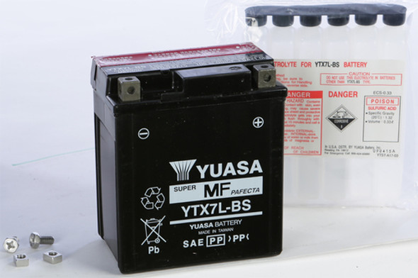 Yuasa AGM Maintenance-Free Battery YTX7L-BS for Snowmobile