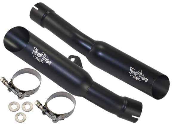 Voodoo Black Shorty Race Dual Slip-Ons Mufflers VEZX14K8B for ZX14 2008-2011