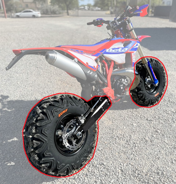 BVC Big Wheel Kit fits BETA 20-24 RR 480 24 RS 350 Red Plastic Anodized Swingarm