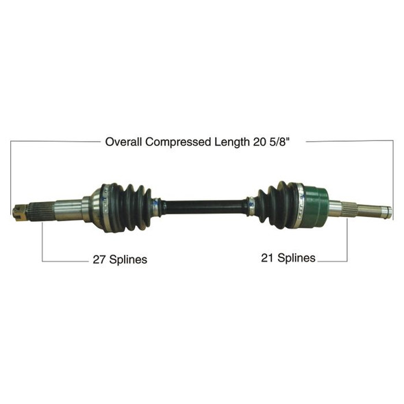 Tytaneum Front Left CV Axle 813-0197 for Yamaha Kodiak Grizzly 450 4x4 2003-2007