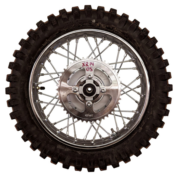 fits Honda 85-up XR80 14" Rear Rim Wheel Tire Brakes 420 Sprocket Oversize Spoke