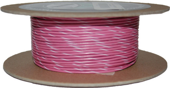Pink White Stripe 100ft 18 gauge 18ga Primary Wire Namz NWR-109-100