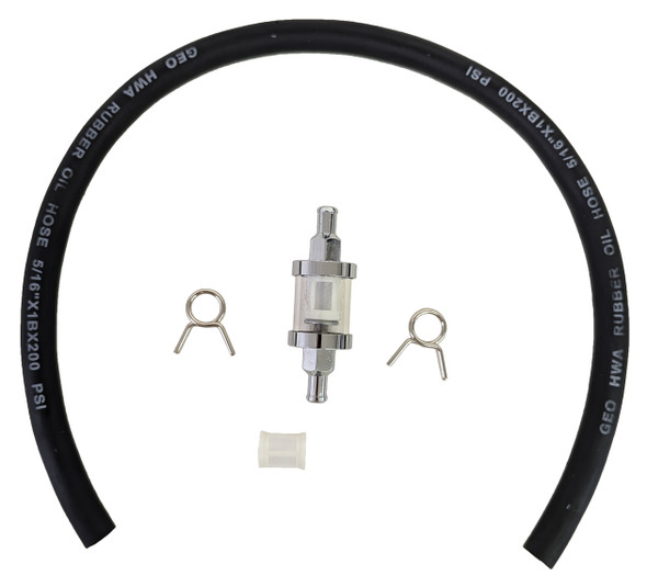 EMGO Inline 5/16" Fuel Filter Glass w Line fits Kawasaki ZX600 E F ZX750 H-M ZX7