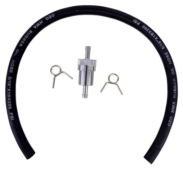 Inline 5/16 Fuel Filter Chrome With Line for Honda CBR600 F1 F2 F3 VF 1100 Sabre