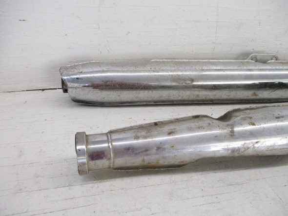 1968-1970 Suzuki T500 Titan Left Right Muffler Exhaust Pipe 14302-15601-H01