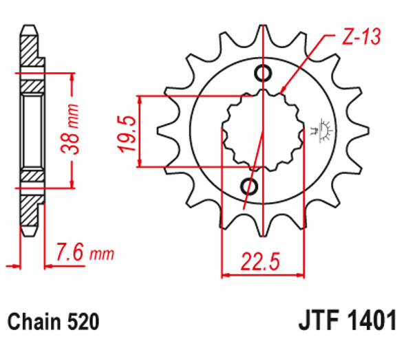 For Suzuki 06-09 Quadracer LTR450 04-12 Quadsport LTZ400 JT 13T Front Sprocket For Suzuki 06-09 Quadracer LTR450 04-12 Quadsport LTZ400 JT 13T Front Sprocket