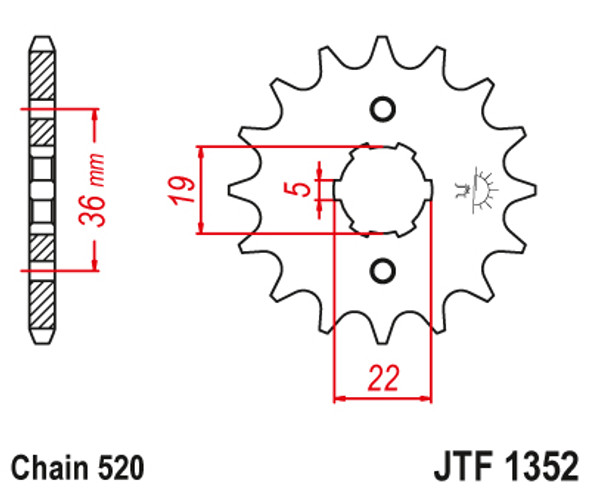 JT High Carbon Steel 13T Front Sprocket fits Honda 1986-87 ATC200X 2009 TRX300X