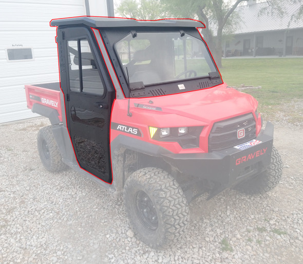 All Steel Complete Cab Enclosure System w/Door for Gravely JSV