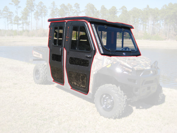 Steel Complete Cab Enclosure System w/ Door 13-19 for Polaris Ranger Crew 900 XP