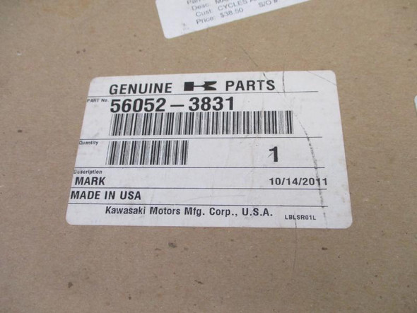 2005-2006 Kawasaki SXR 800 Deck Mark Decal 56052-3831 2005-2006 Kawasaki SXR 800 Deck Mark Decal 56052-3831
