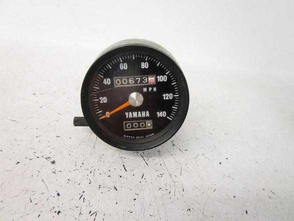 1970 71 Yamaha XS1 XS 650 OEM Speedometer Speedo 306-83570-40-00 *673 Miles*