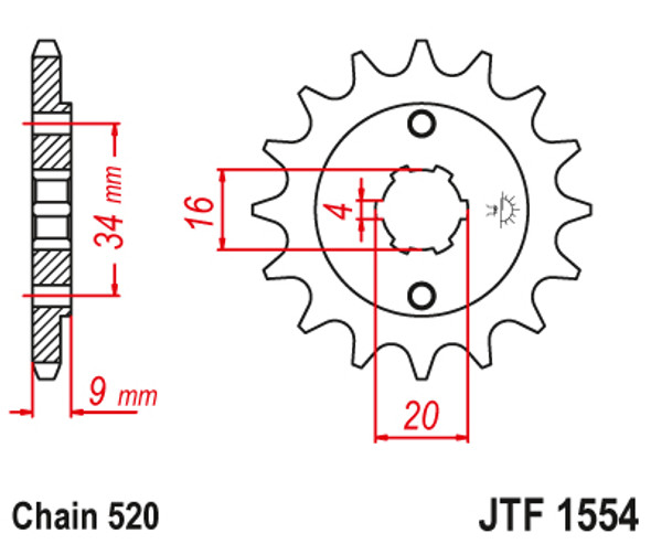 Fits Yamaha 2005-17 TTR230 1985 DT200 JT High Carbon Steel 13T Front Sprocket