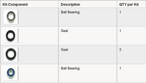 Rear Axle Wheel Bearing Seal Kit for Yamaha 2000-04 YFM250 YFM 250 Bear Tracker