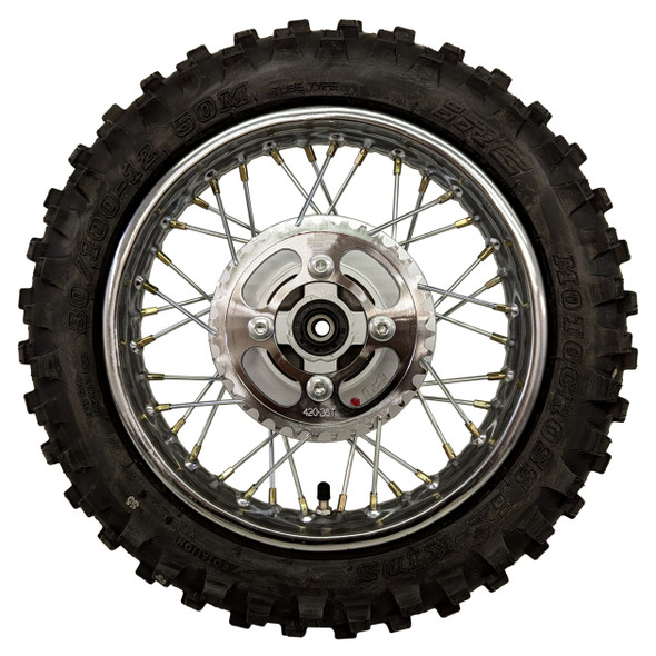 Complete Rear Rim Wheel Brake Sprocket Assembly with Tire for Honda CRF 70 XR 70