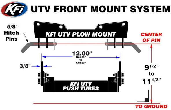 KFI Front Lower Receiver Hitch Plow Mount 105475