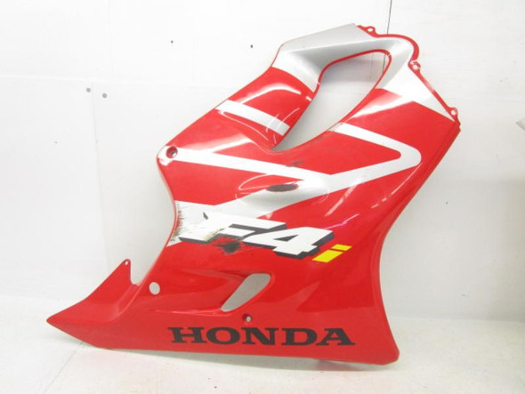 01 Honda CBR 600F4 Right Lower Cowl Cover R158 64400-MBW-L10ZA 2001