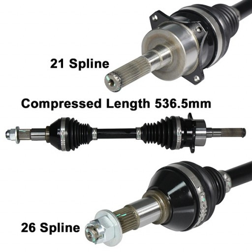 ArmorTech HD Front Right CV Axle Stock Len 13-16 for Can-Am Outlander 650 no XMR