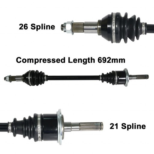 ArmorTech Heavy Duty Front Right CV Axle Stock 2011-16 for Can-Am Commander 1000