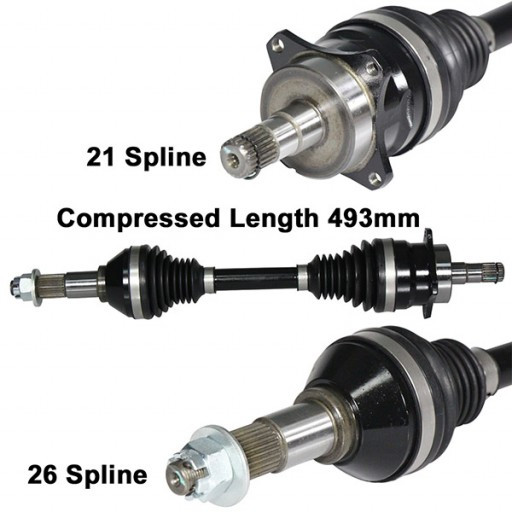 ArmorTech HD Front Left CV Axle StockLength 13-15 for Can-Am Outlander 800 noXMR