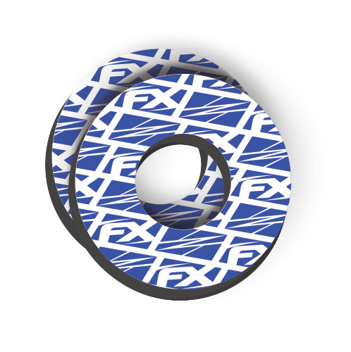 Factory Effex Grip Donuts Yamaha FX Blue White 15-67920
