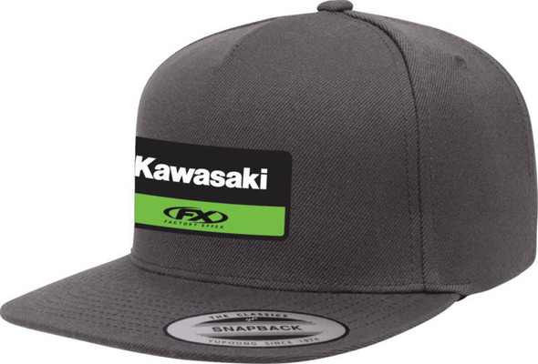 Factory Effex Kawasaki Victory Snapback Hat Charcoal Gray 28-86102